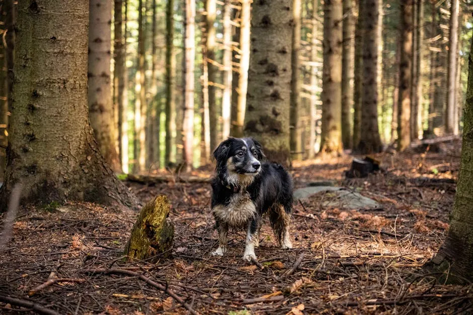 A Dog in a Forest 