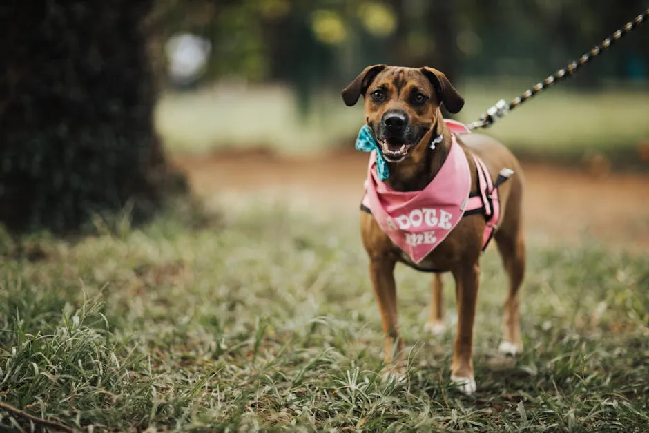 Dog Wearing a Bandana