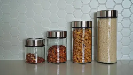 Horizontal video: Food in a glass containers 8581187. Duration: 10 seconds. Resolution: 1920x1080
