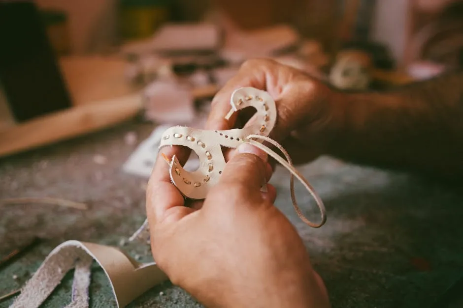 Person Holding White Leather Strap