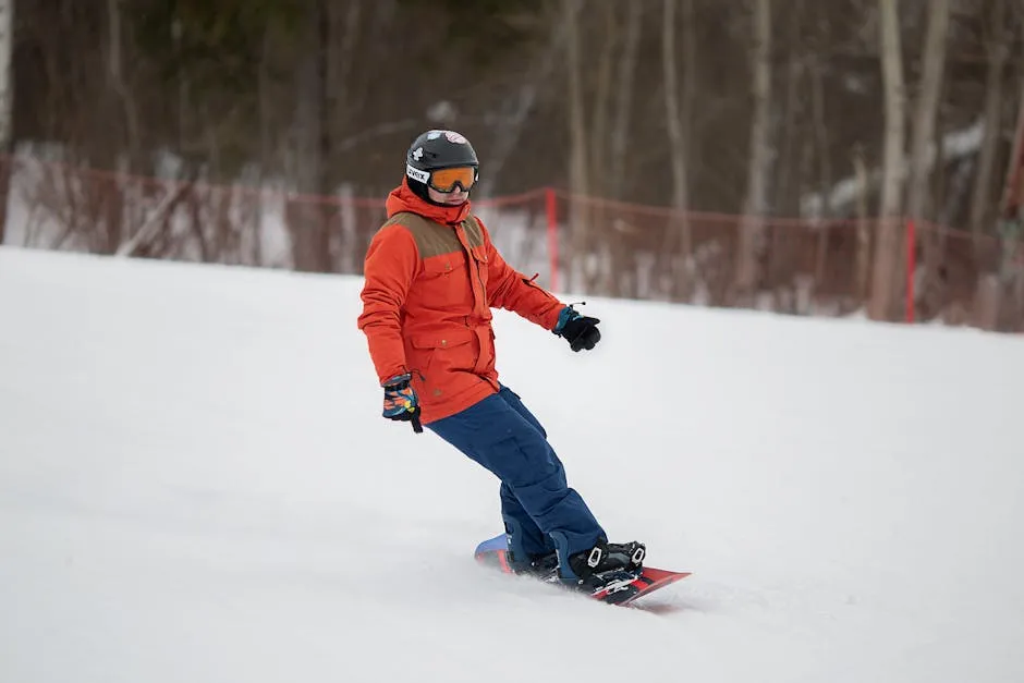 Man on Snowboard