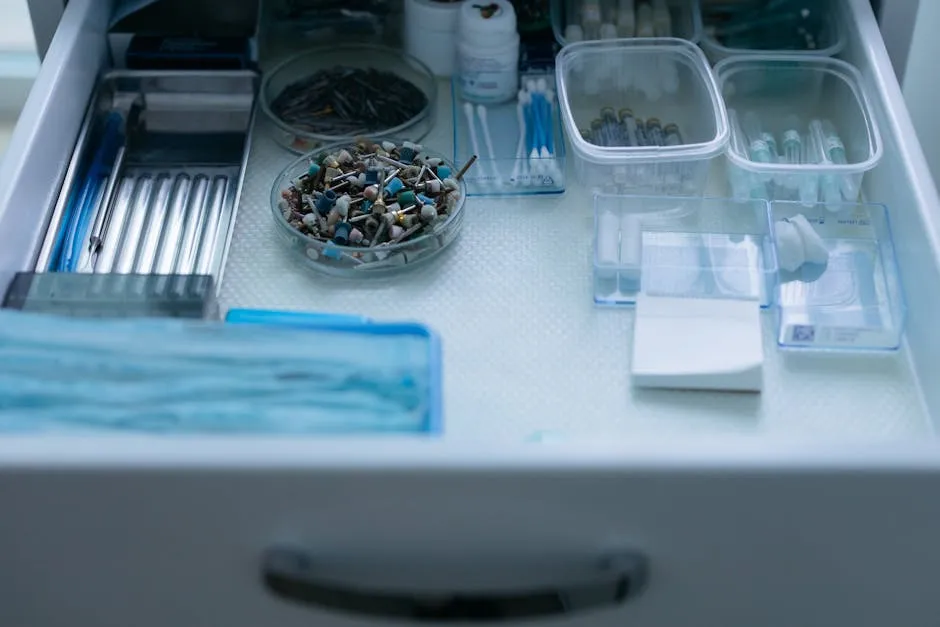 Close-Up Shot of Dental Tools and Equipment