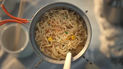 Horizontal video: A close up video of boiling noodles 9508945. Duration: 12 seconds. Resolution: 3840x2160