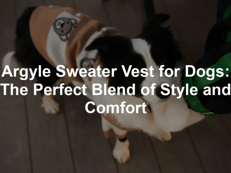 Featured image for Argyle Sweater Vest for Dogs: The Perfect Blend of Style and Comfort