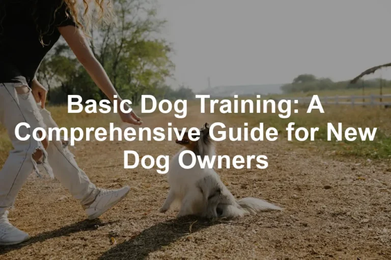 Featured image for Basic Dog Training: A Comprehensive Guide for New Dog Owners