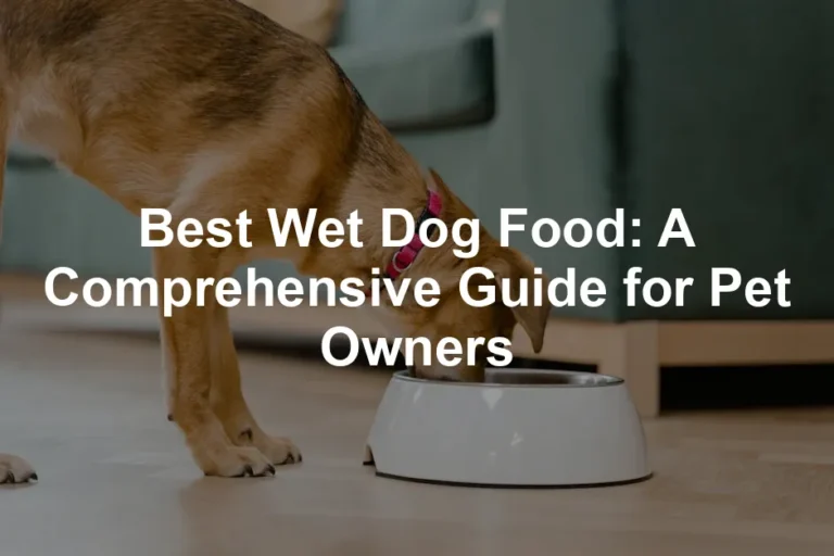 Featured image for Best Wet Dog Food: A Comprehensive Guide for Pet Owners