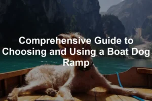 Featured image for Comprehensive Guide to Choosing and Using a Boat Dog Ramp