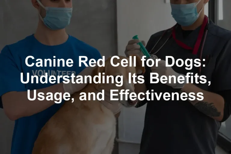 Featured image for Canine Red Cell for Dogs: Understanding Its Benefits, Usage, and Effectiveness