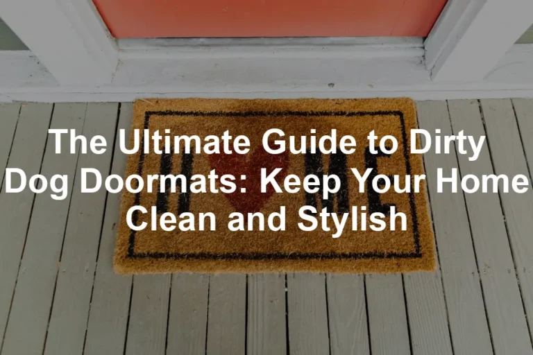 Featured image for The Ultimate Guide to Dirty Dog Doormats: Keep Your Home Clean and Stylish