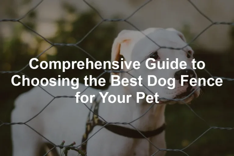 Featured image for Comprehensive Guide to Choosing the Best Dog Fence for Your Pet