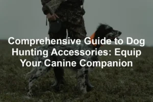 Featured image for Comprehensive Guide to Dog Hunting Accessories: Equip Your Canine Companion