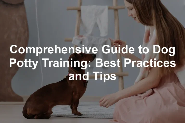 Featured image for Comprehensive Guide to Dog Potty Training: Best Practices and Tips