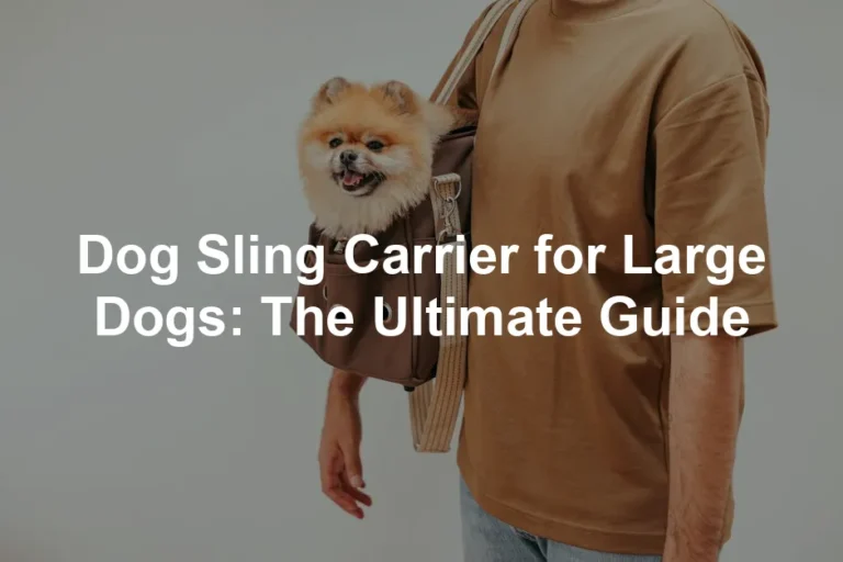 Featured image for Dog Sling Carrier for Large Dogs: The Ultimate Guide