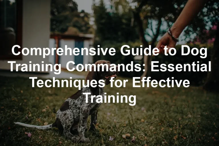 Featured image for Comprehensive Guide to Dog Training Commands: Essential Techniques for Effective Training