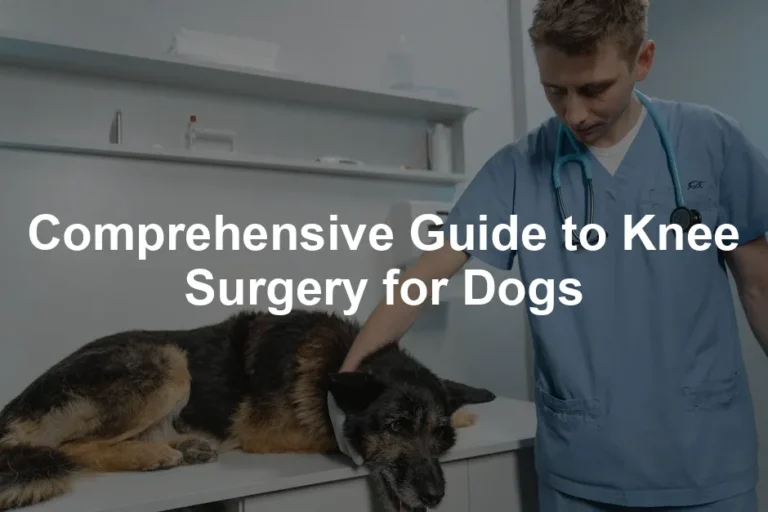 Featured image for Comprehensive Guide to Knee Surgery for Dogs