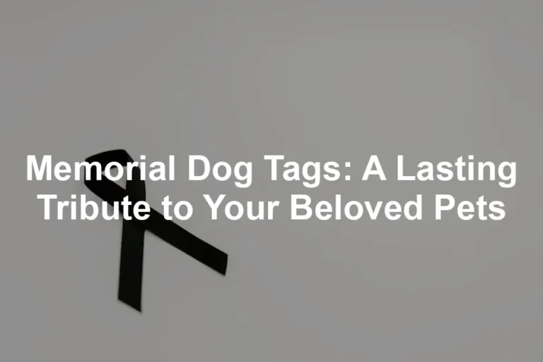 Featured image for Memorial Dog Tags: A Lasting Tribute to Your Beloved Pets