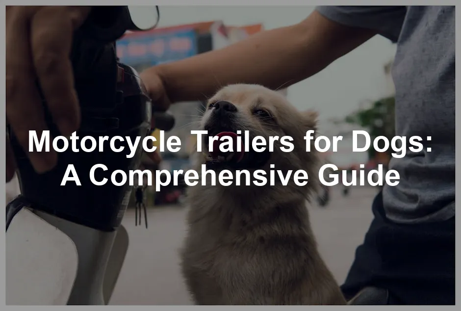 Featured image for Motorcycle Trailers for Dogs: A Comprehensive Guide