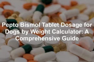 Featured image for Pepto Bismol Tablet Dosage for Dogs by Weight Calculator: A Comprehensive Guide