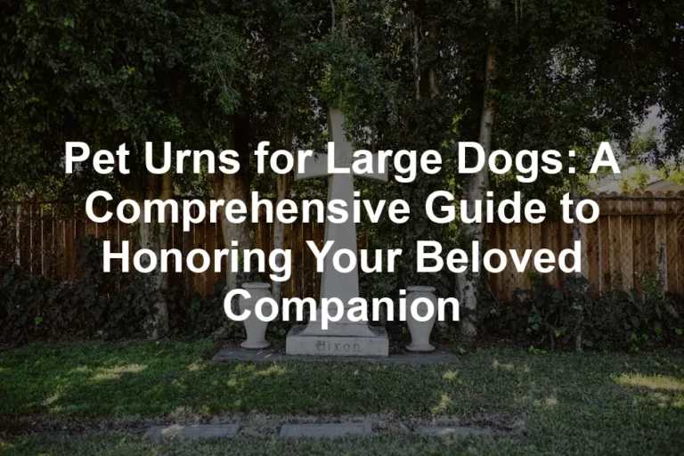 Featured image for Pet Urns for Large Dogs: A Comprehensive Guide to Honoring Your Beloved Companion