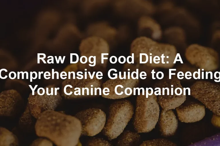 Featured image for Raw Dog Food Diet: A Comprehensive Guide to Feeding Your Canine Companion