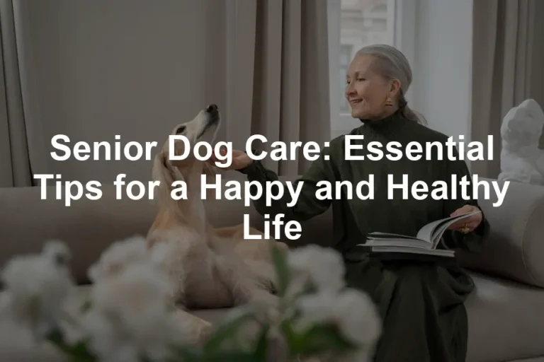 Featured image for Senior Dog Care: Essential Tips for a Happy and Healthy Life