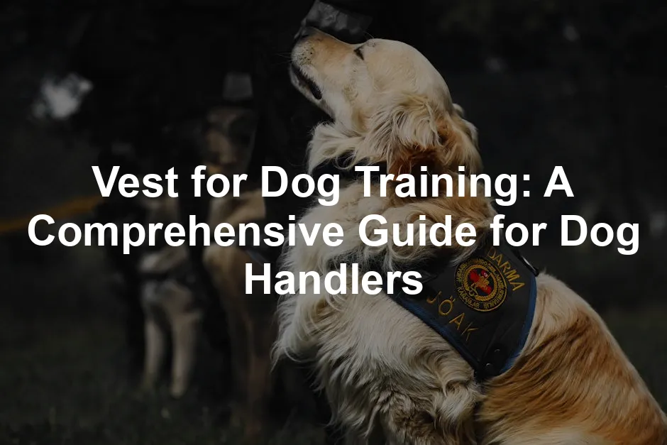 Featured image for Vest for Dog Training: A Comprehensive Guide for Dog Handlers